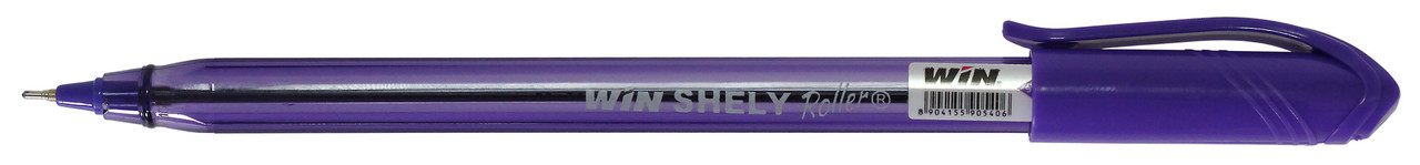 Ручка масляна WIN (SHELLY), чорнила фіолетові, трикутна форма